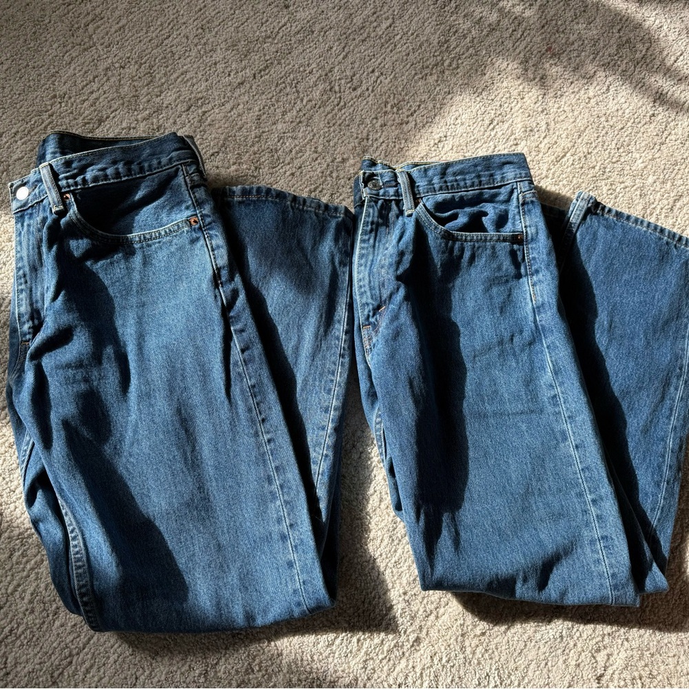 Two pair of Levi 505 jeans